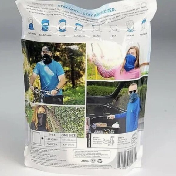 NWT - Arctic Cool Cooling Face Cover/Gaiter 3 Pack Grey, Black, And Blue - Picture 3 of 4